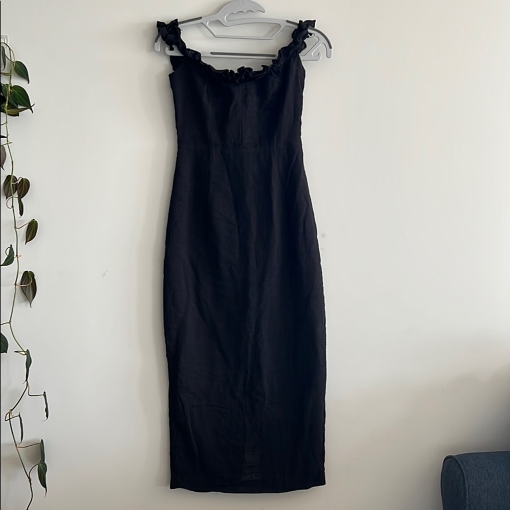 Petal & Pup black linen dress